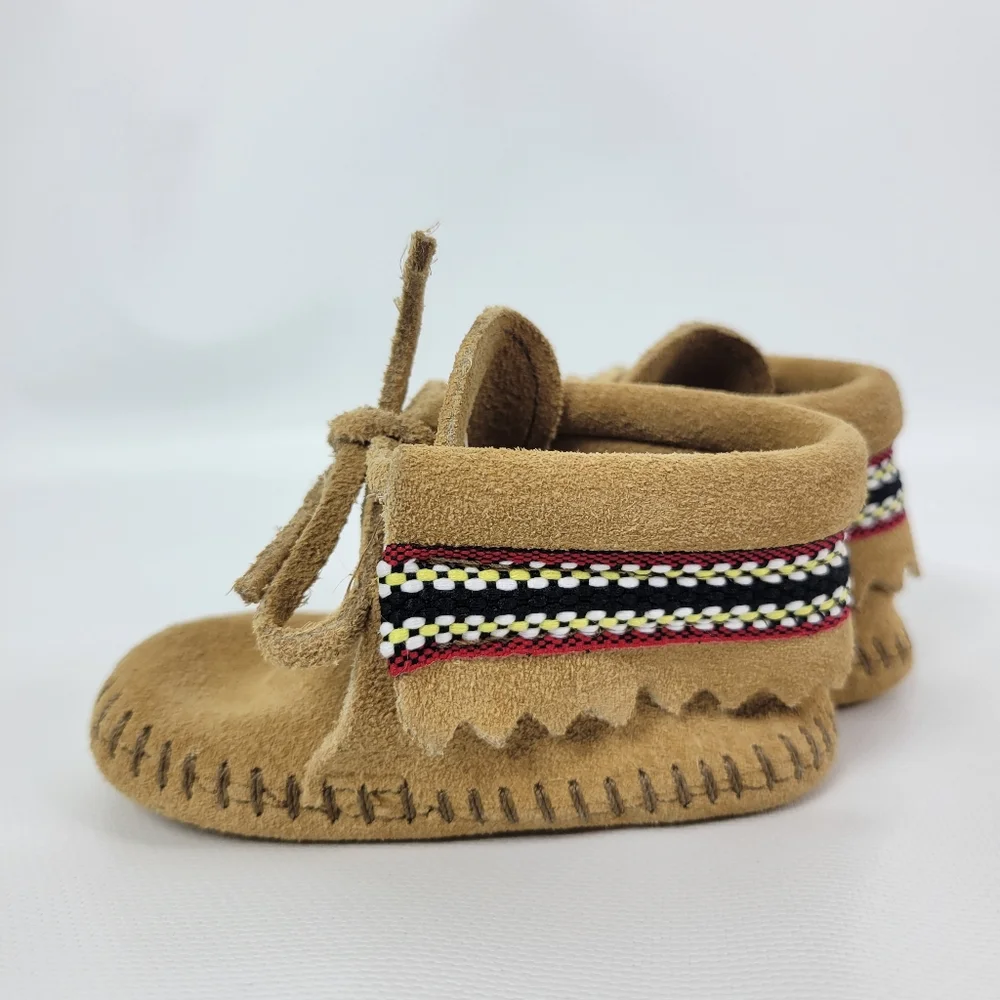 Minnetonka Leather Baby Moccasins Sz 3